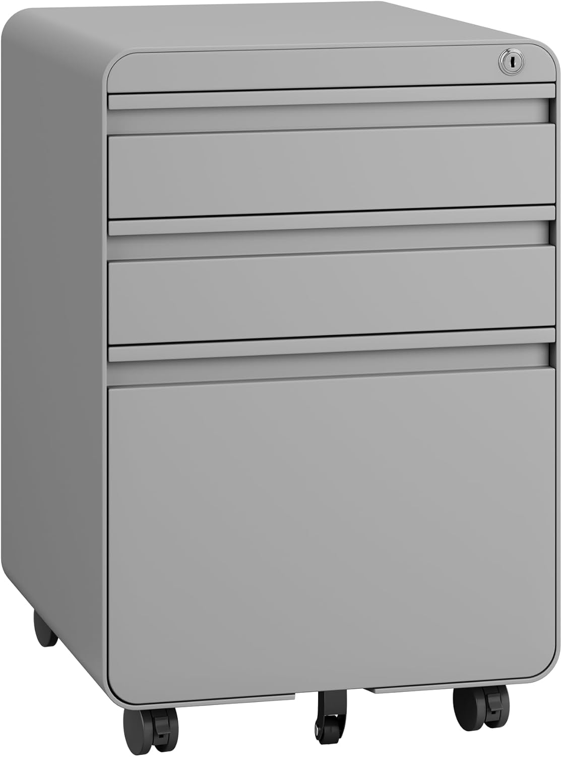 Dripex 3-Drawer Grey File Cabinet